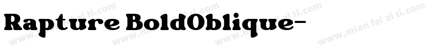 Rapture BoldOblique字体转换